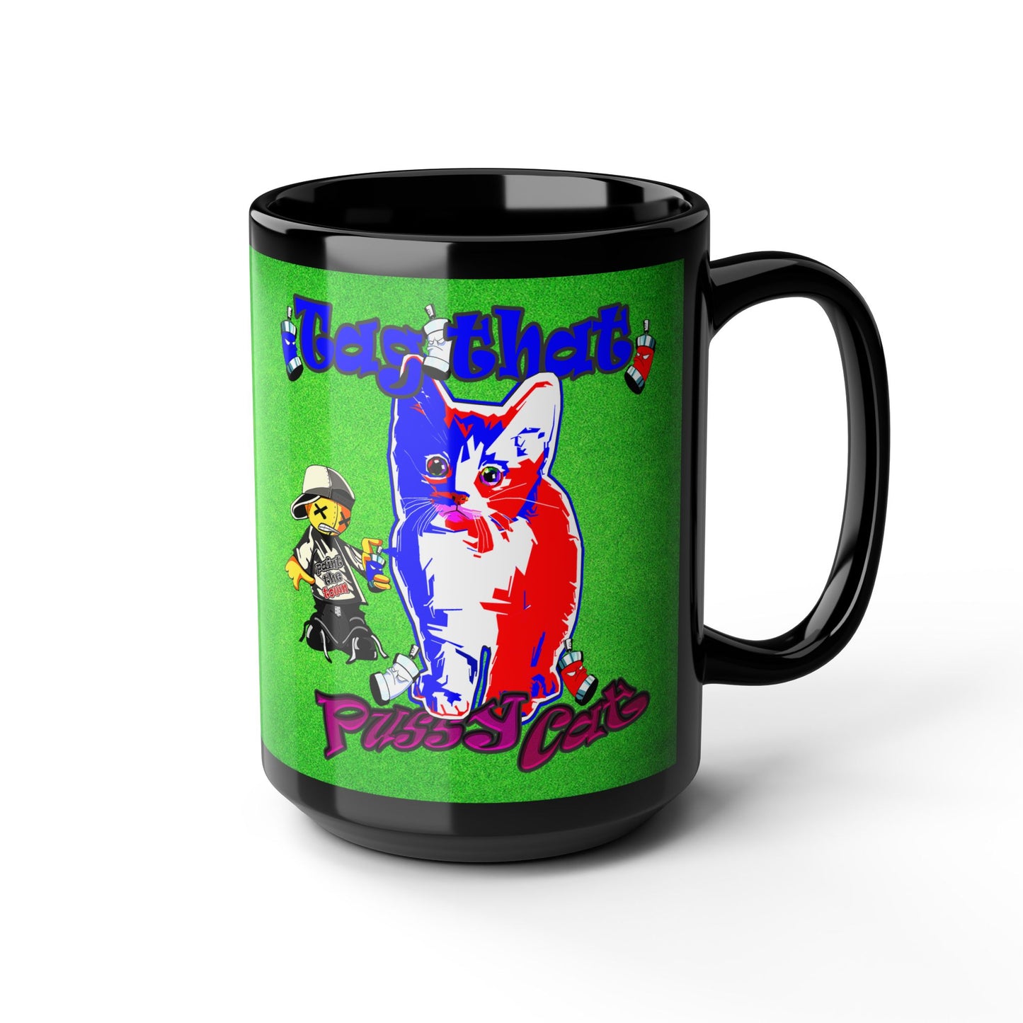 tag that - Black Mug (green turf)