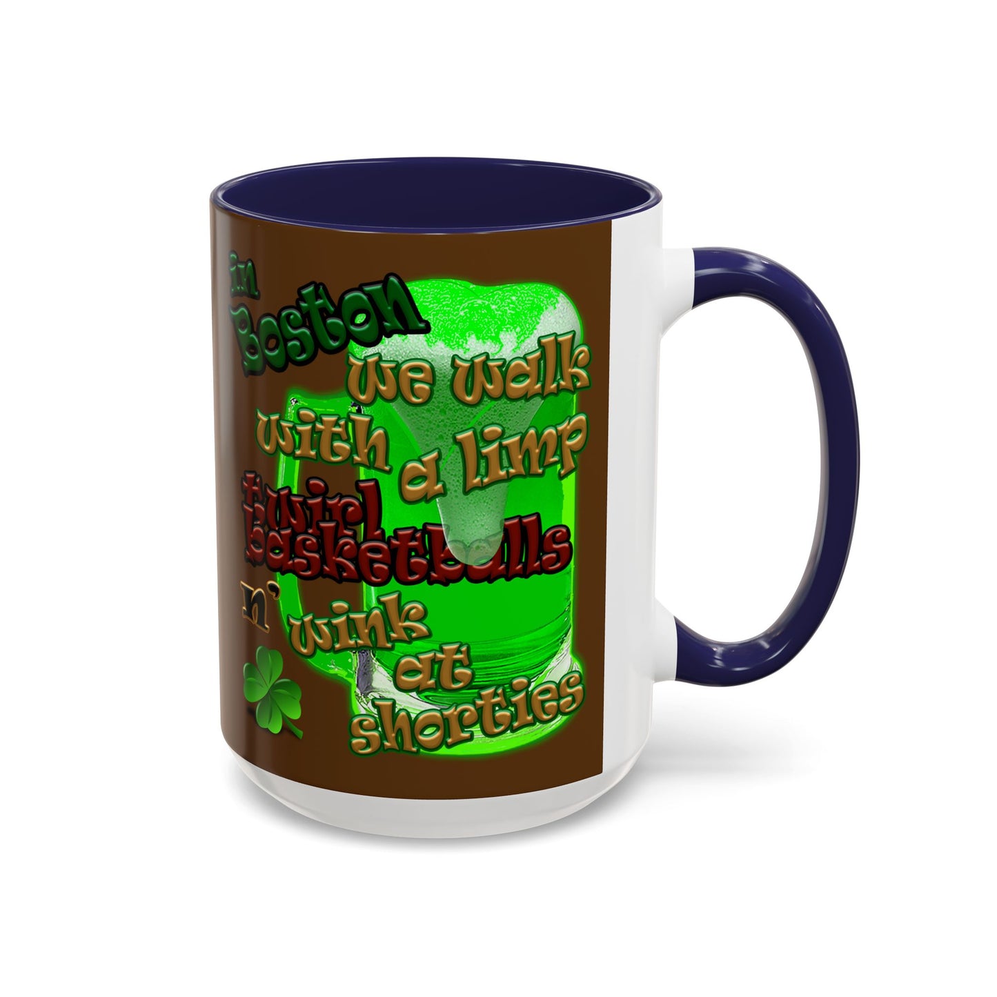 celtics logo - Accent Mug (brown)