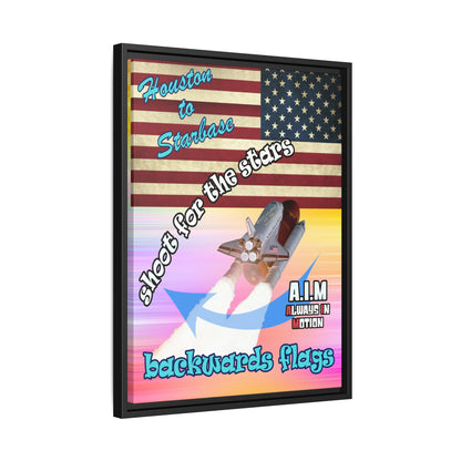 shoot for the stars - framed canvas art (color blur)