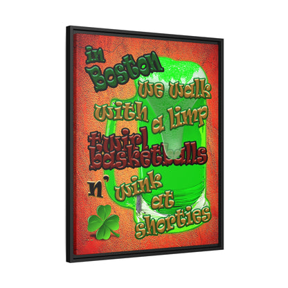 celtics logo - framed canvas art (burnt orange)