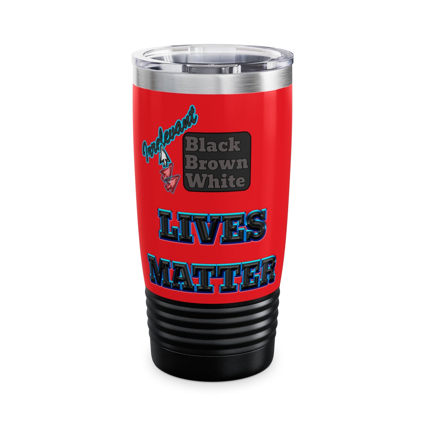 irrelevant - Ringneck Tumbler, 20oz (red)