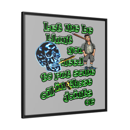 og - framed canvas art (light grey)