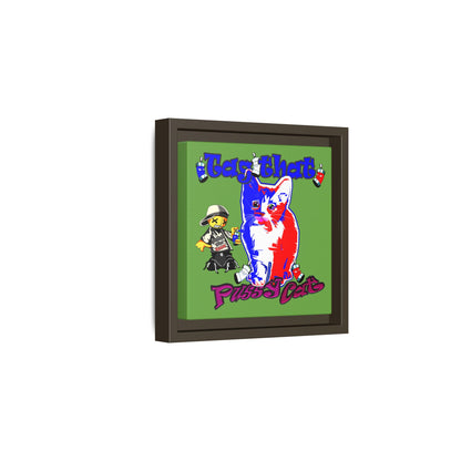 tag that - framed canvas art (green)