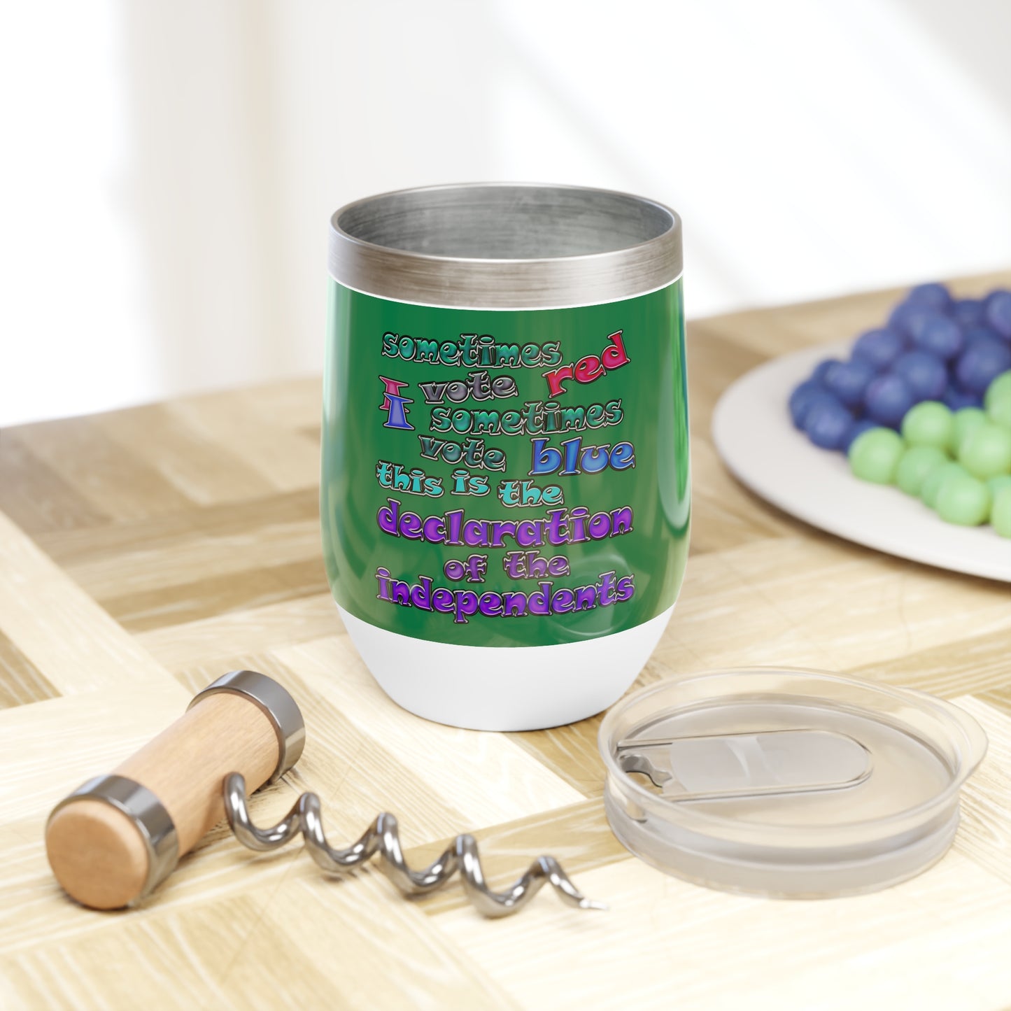 declaration of the independents - Chill Wine Tumbler (dark green)