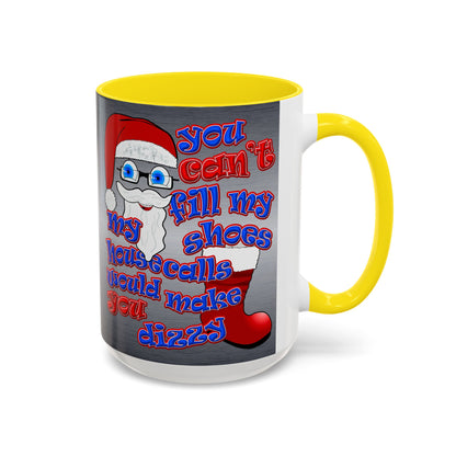 santa's shoes - Accent Mug (brushed nickel)
