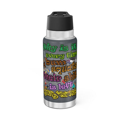 the bum's shit - Gator Tumbler, 32oz (grey-light grey)