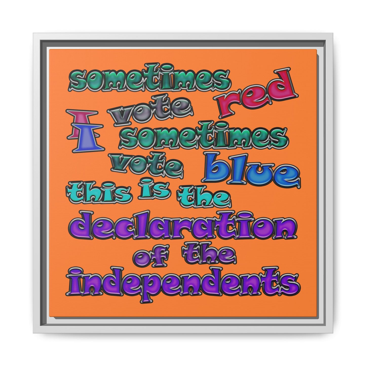 declaration of the independents - framed canvas art (crusta)