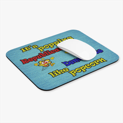 popping like popcorn - Mouse Pad (Rectangle) (faded blue)