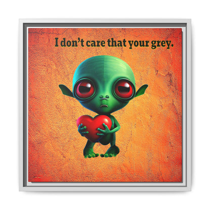 I don't care that your grey - framed canvas art (burnt orange)