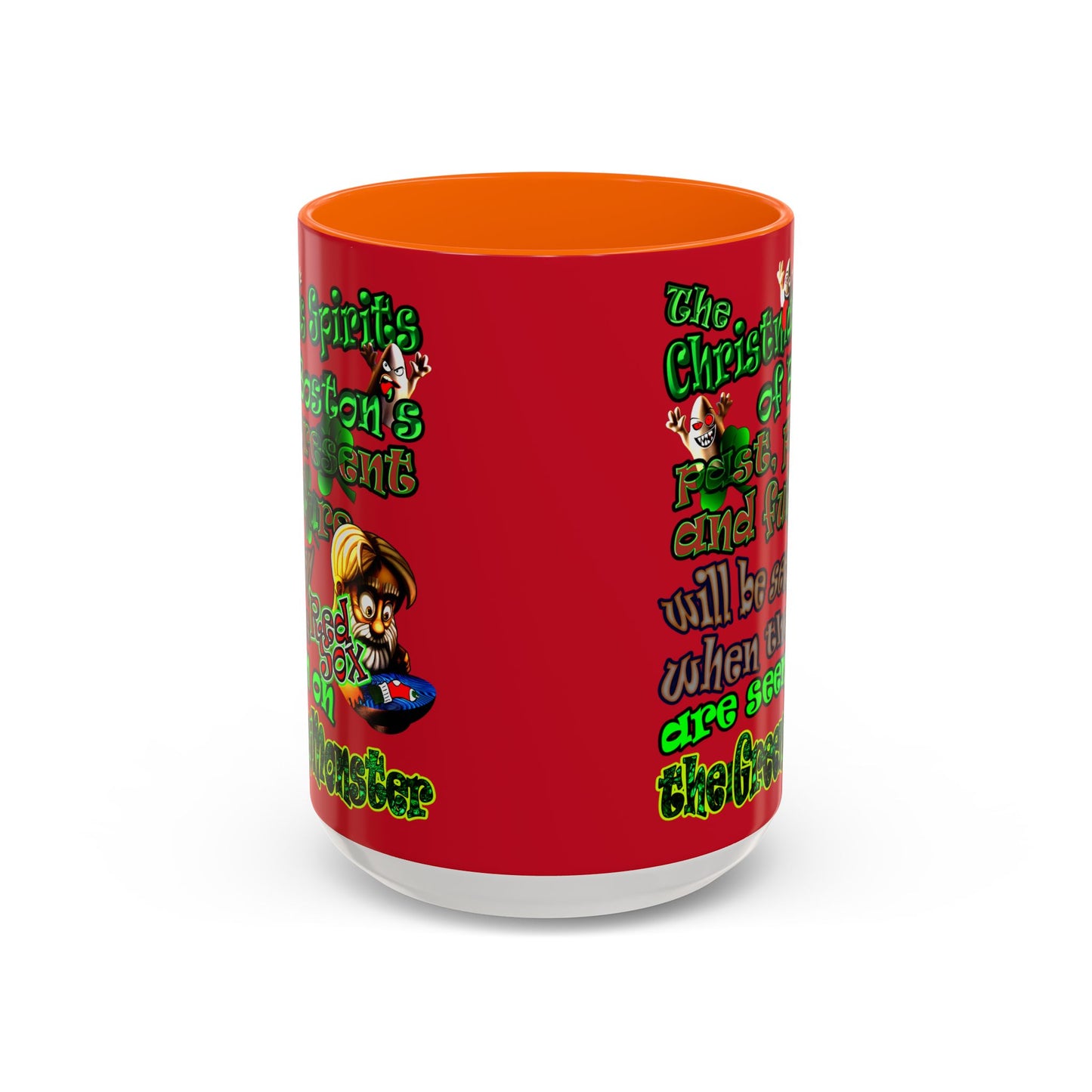 christmas spirits of boston - Accent Mug (dark red)