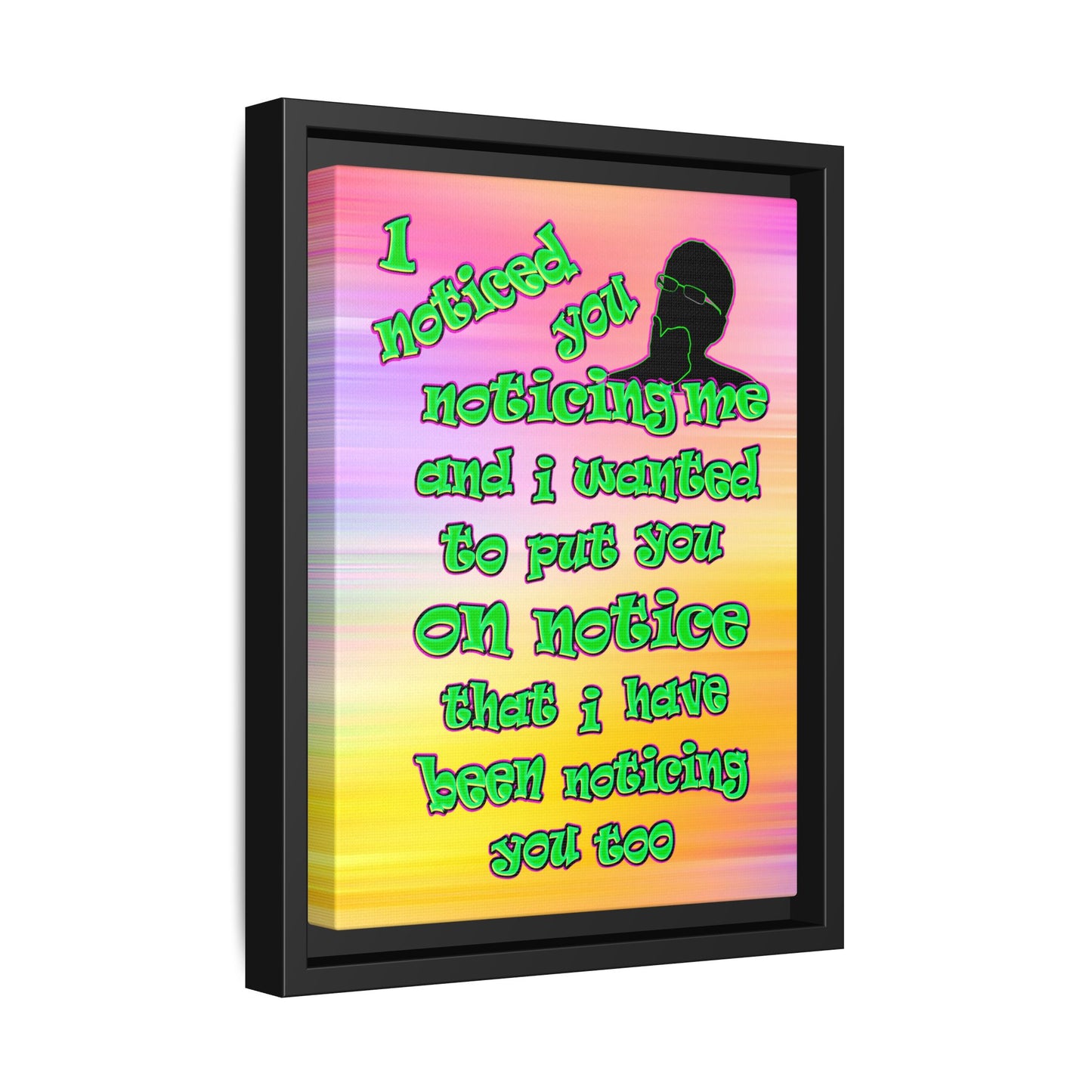 noticed you noticing - framed canvas art (color blur)