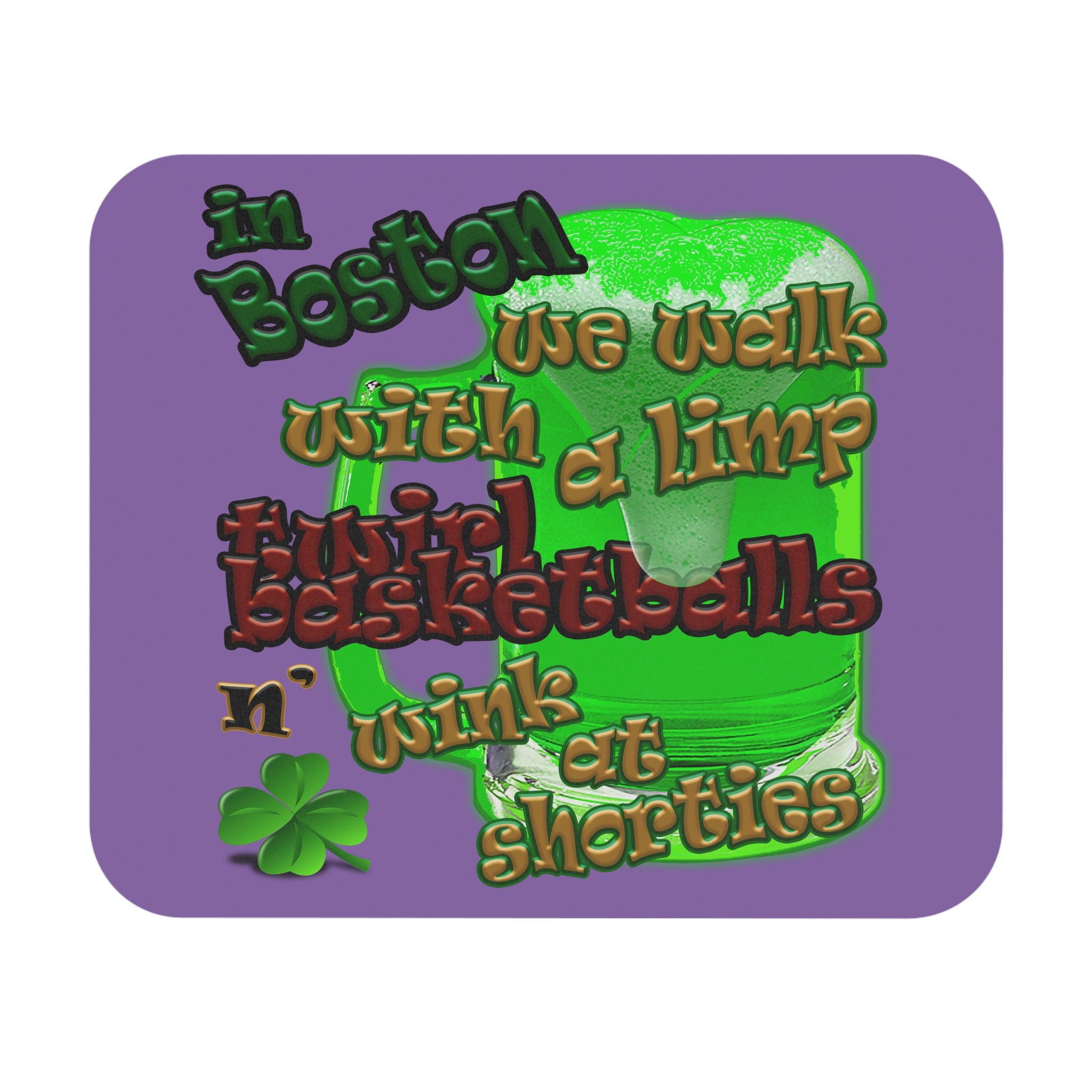 celtics logo - Mouse Pad (Rectangle) (light purple)