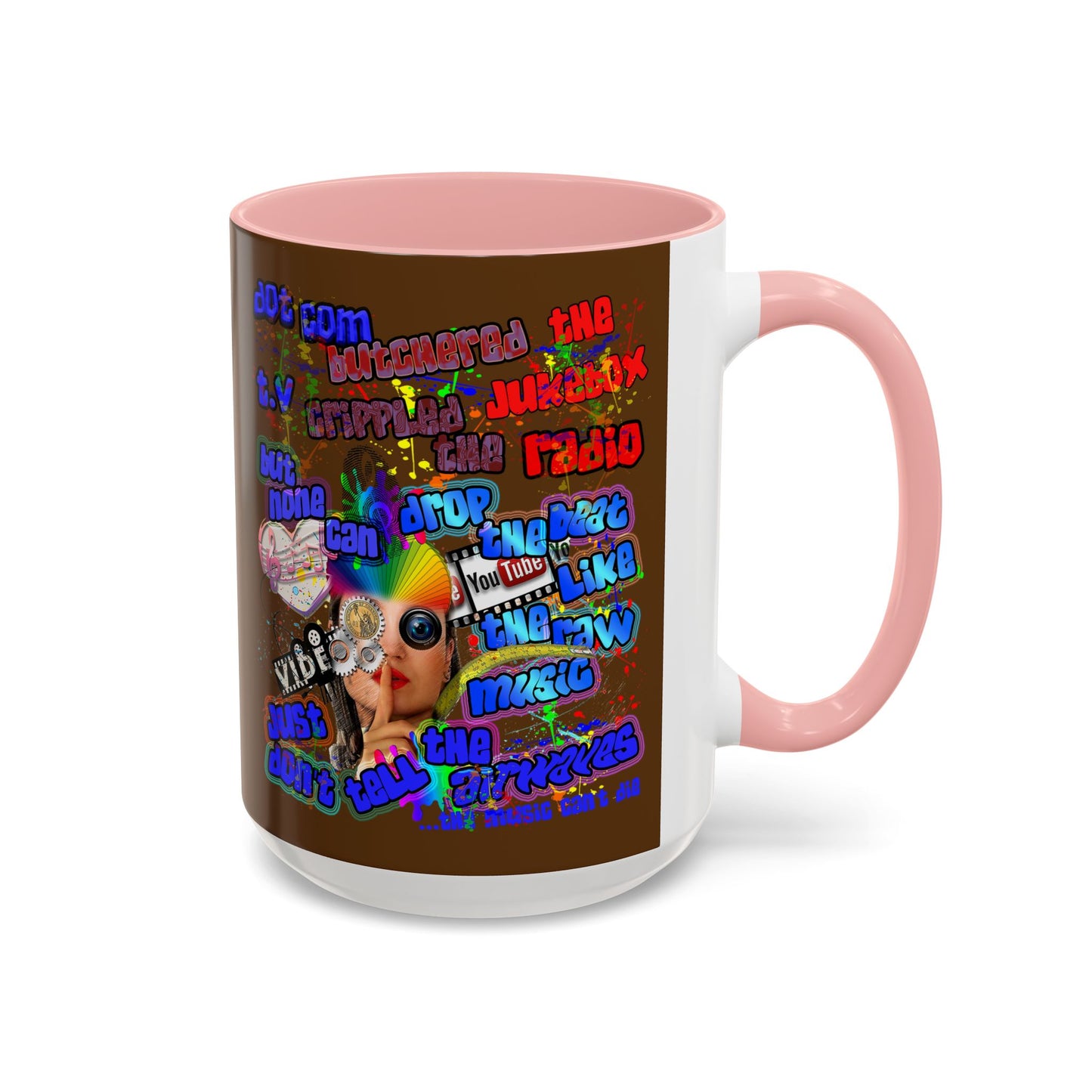 drop the beat - Accent Mug (brown)