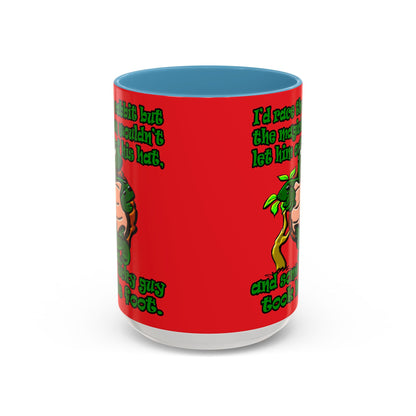 turtle race - Accent Mug (red)