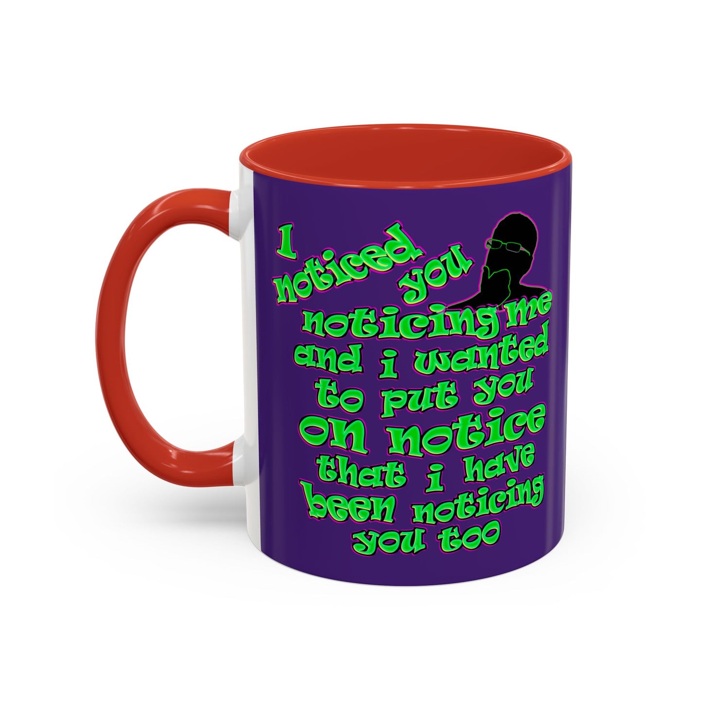 noticed you noticing - Accent Mug (purple)