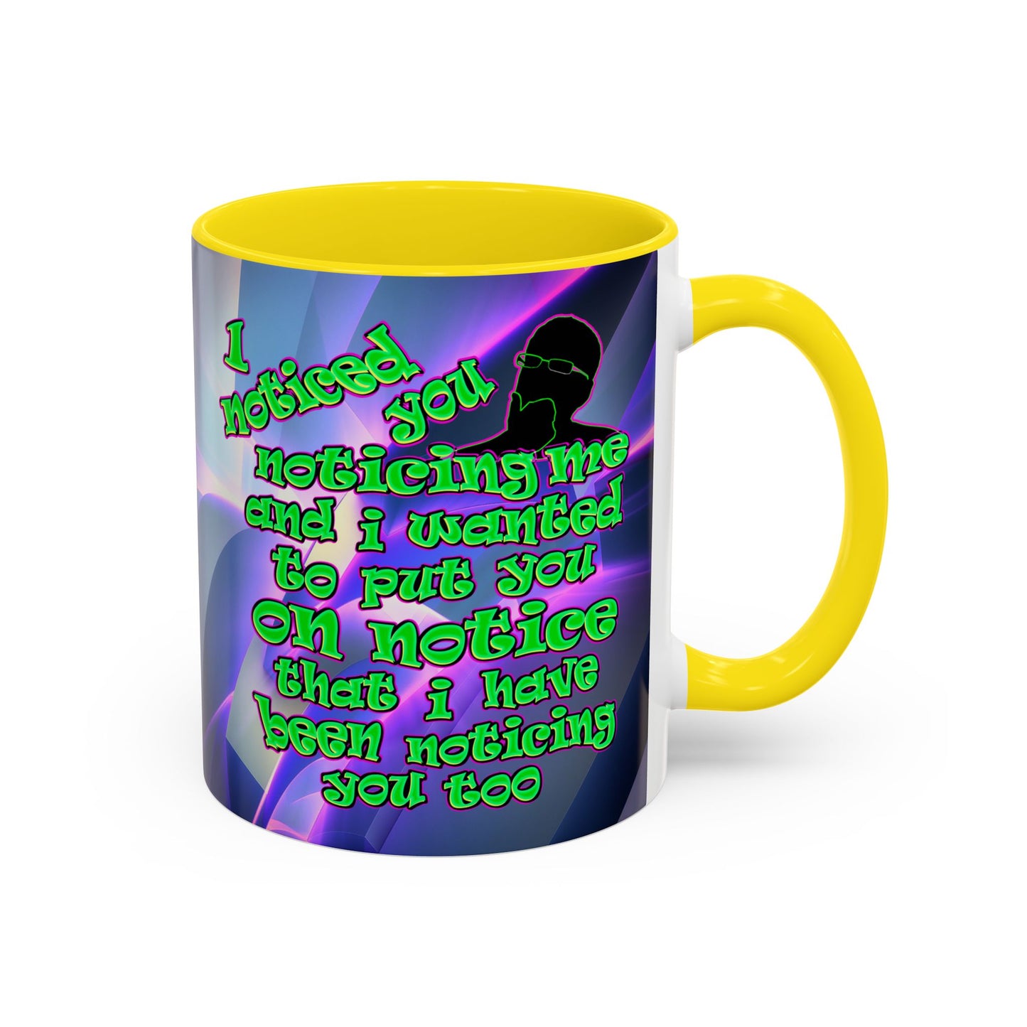 noticed you noticing - Accent Mug (grey-pink wave)