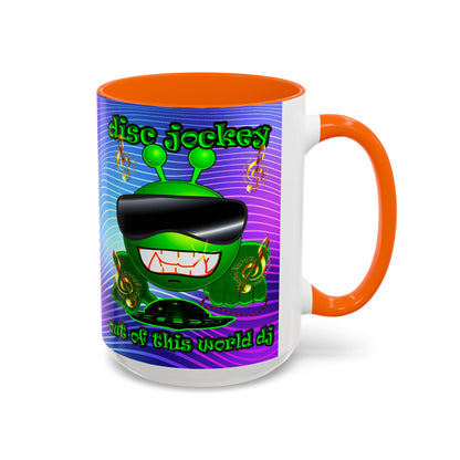 disc jockey - Accent Mug (purple wave)