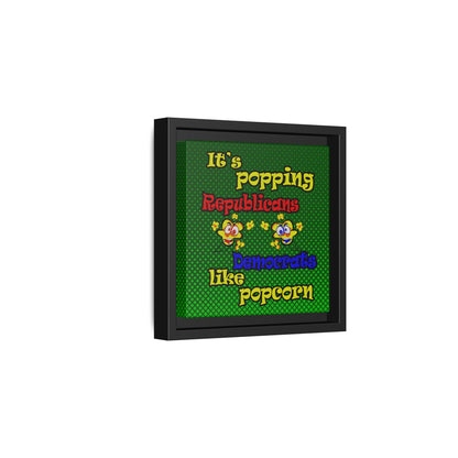 popping like popcorn - framed canvas art (logo green)