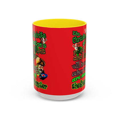 christmas spirits of boston - Accent Mug (red)
