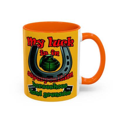 my luck - Accent Mug (yellow)