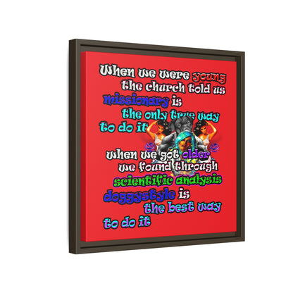 doggystyle - framed canvas art (red)