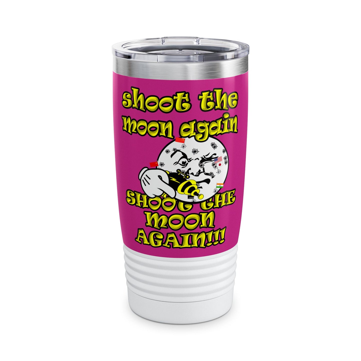 shoot the moon again - Ringneck Tumbler, 20oz (pink)