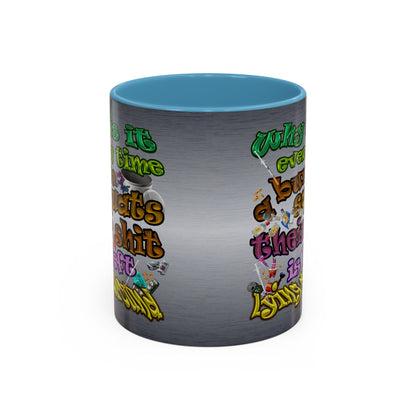 the bum's shit - Accent Mug (brushed nickel)
