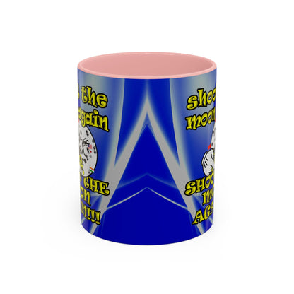 shoot the moon again - Accent Mug (blue-white wave)