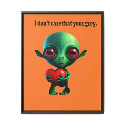 I don't care that your grey - framed canvas art (crusta)