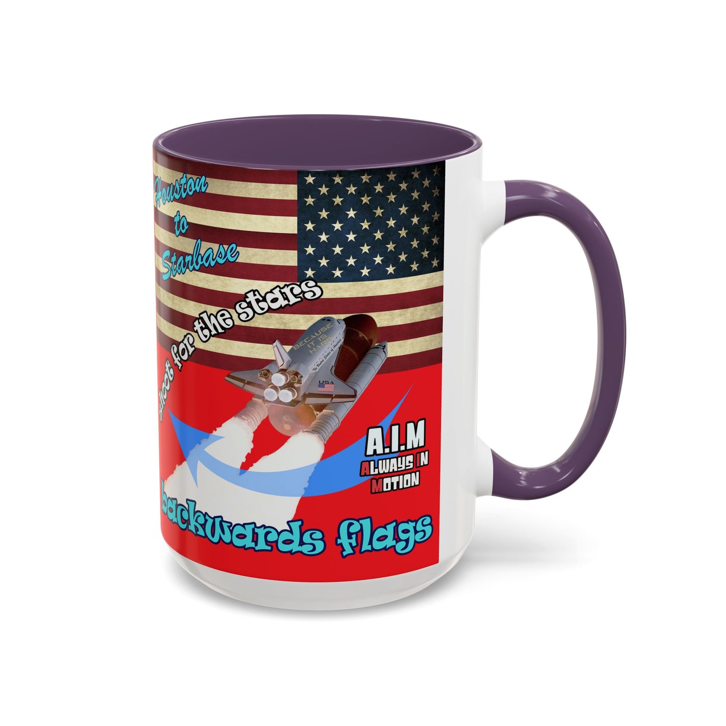 shoot for the stars - Accent Mug (red)