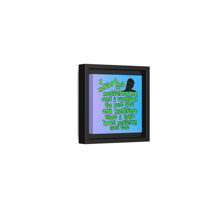 noticed you noticing - framed canvas art (light blue-purple wave)