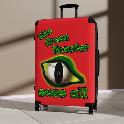 green monster - Suitcase (red)