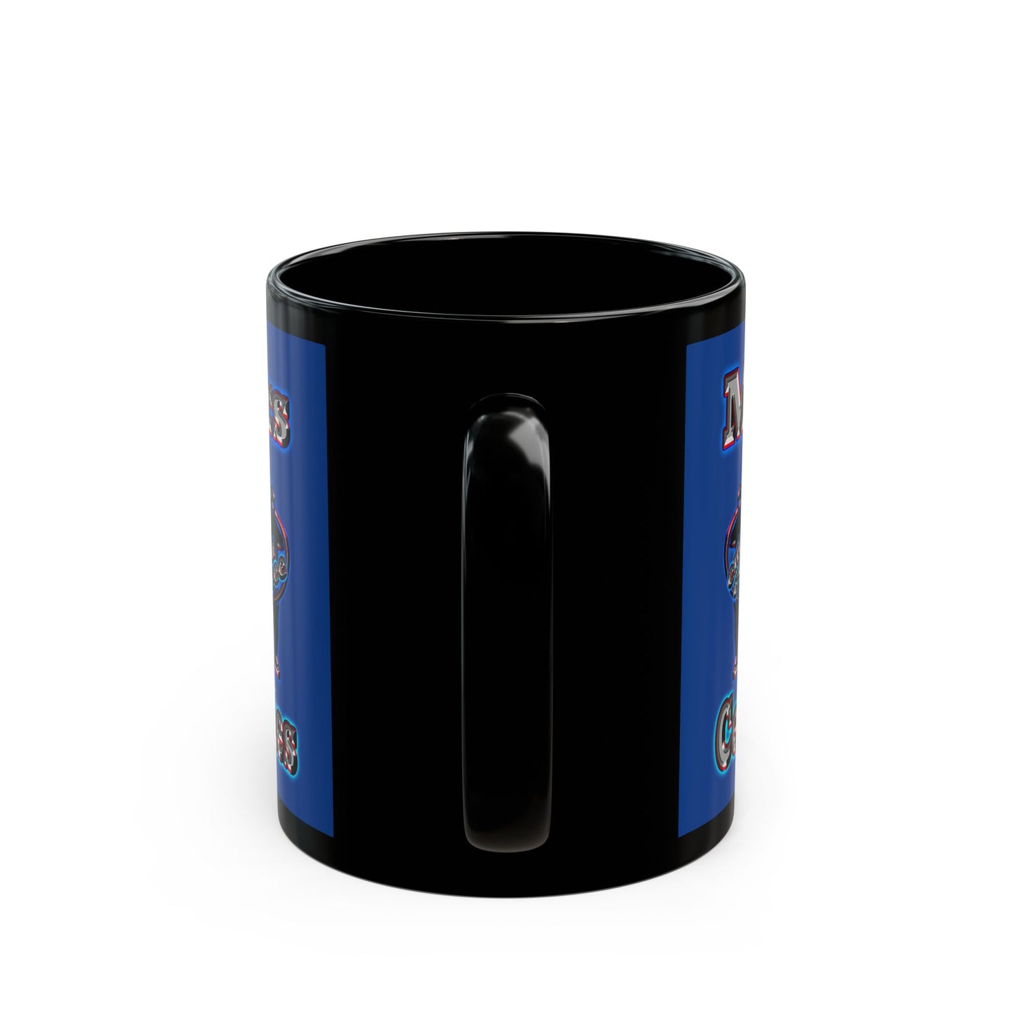 em cee squared - Black Mug (dark blue)