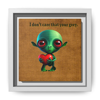 I don't care that your grey - framed canvas art (brown papyrus)