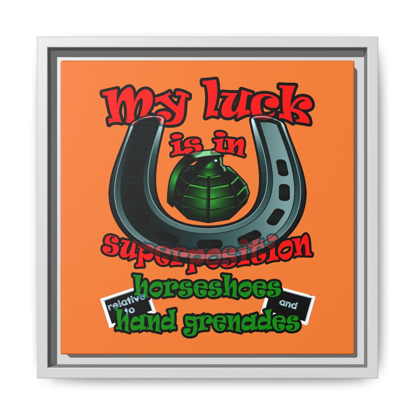 my luck - framed canvas art (crusta)