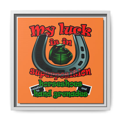 my luck - framed canvas art (crusta)