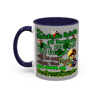 christmas spirits of boston - Accent Mug (light grey)
