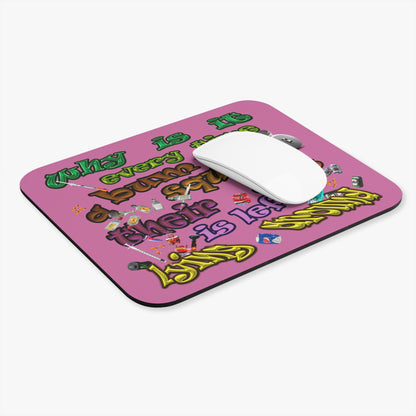 the bum's shit - Mouse Pad (Rectangle) (light pink)