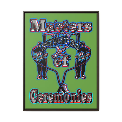 em cee squared - framed canvas art (green)