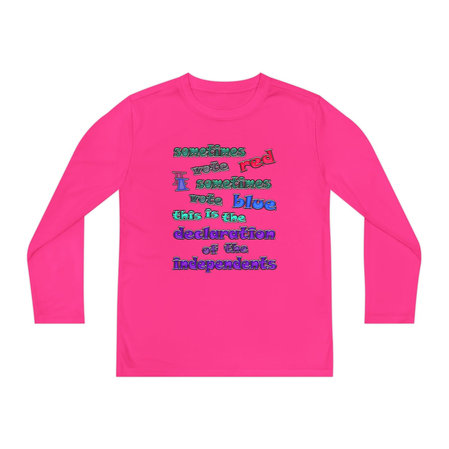 declaration of the independents - Youth Long Sleeve Competitor Tee