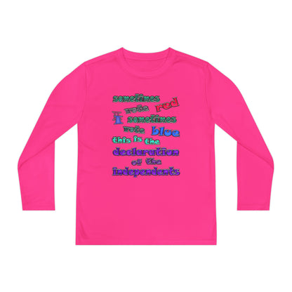 declaration of the independents - Youth Long Sleeve Competitor Tee
