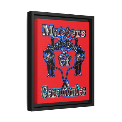 em cee squared - framed canvas art (red)