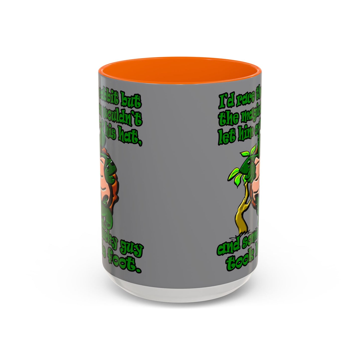turtle race - Accent Mug (grey)