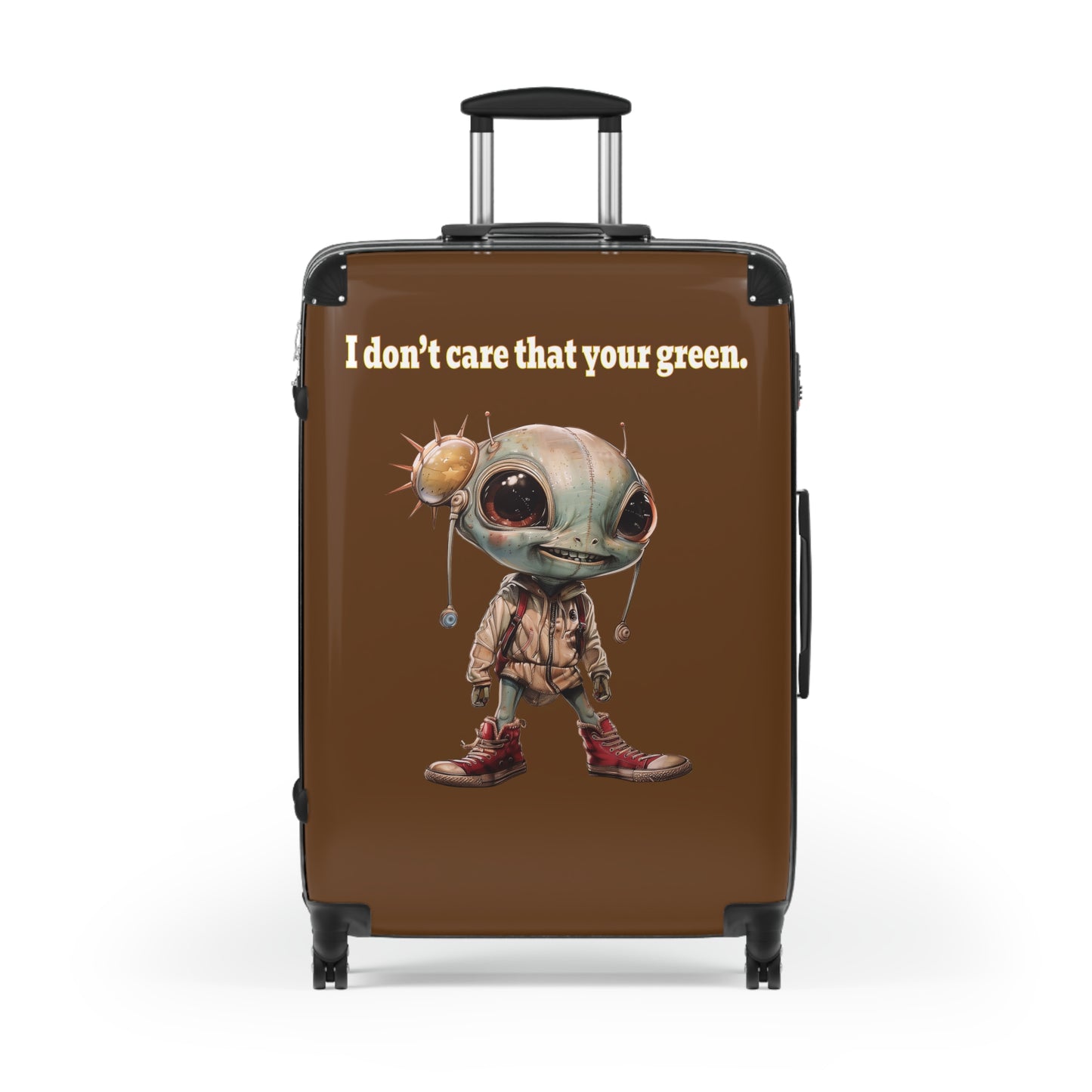 I don't care that your green - Suitcase (brown)