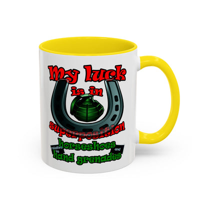my luck - Accent Mug (white)