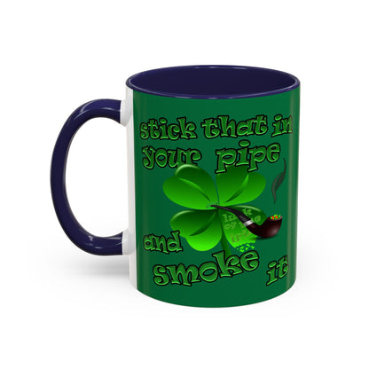 celtics logo - Accent Mug (dark green)