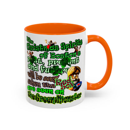 christmas spirits of boston - Accent Mug (white)