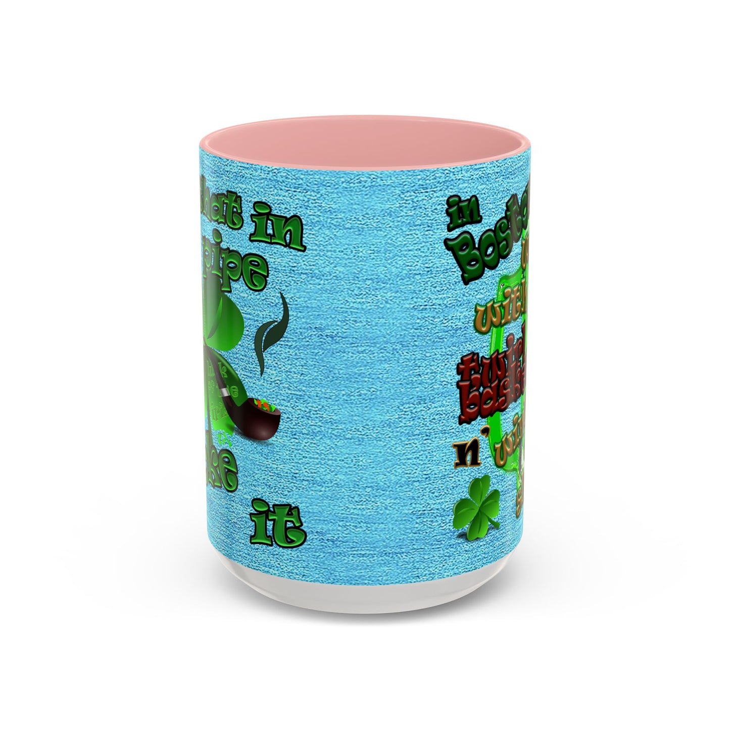 celtics logo - Accent Mug (faded blue)