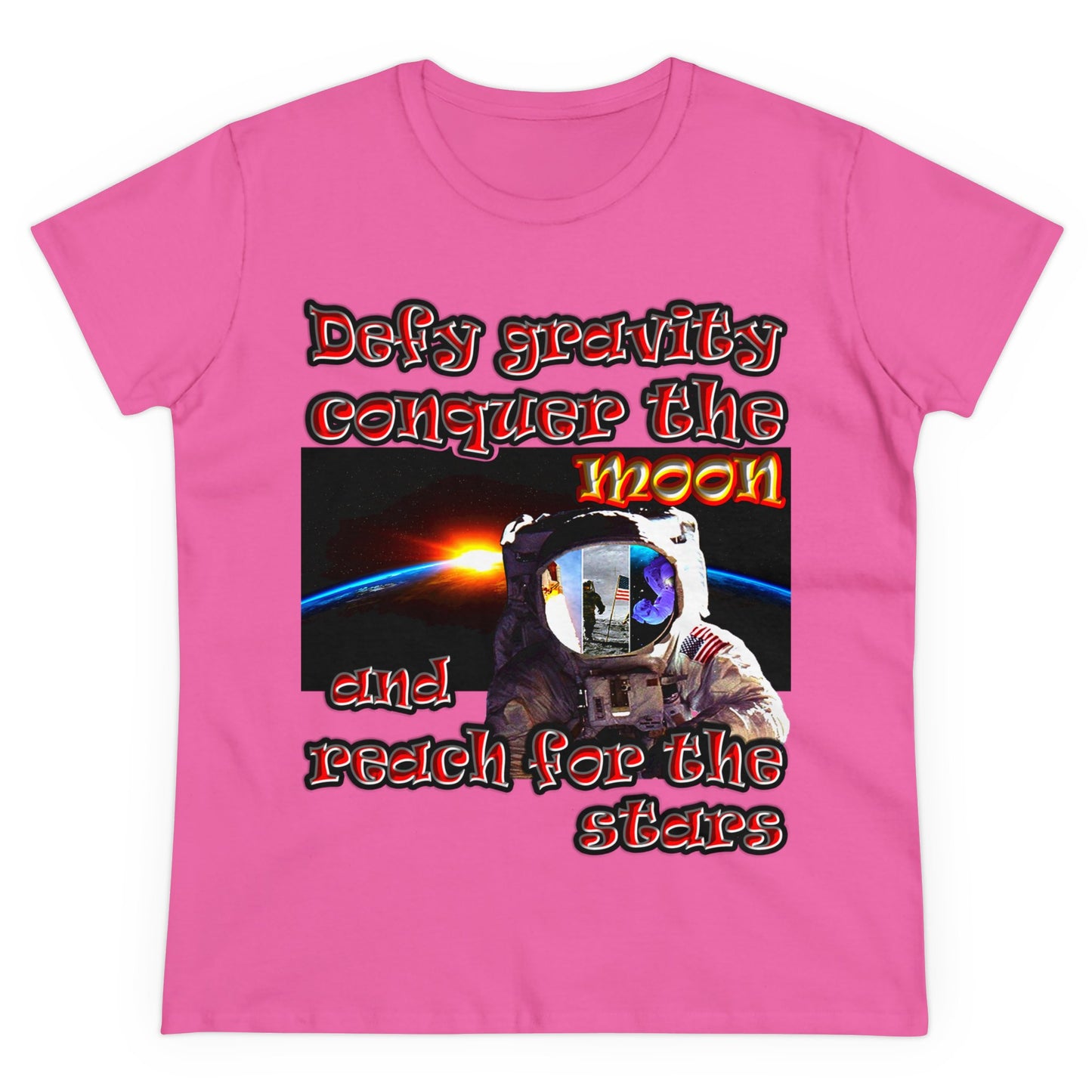 defy conquer reach - Women's Midweight Cotton Tee