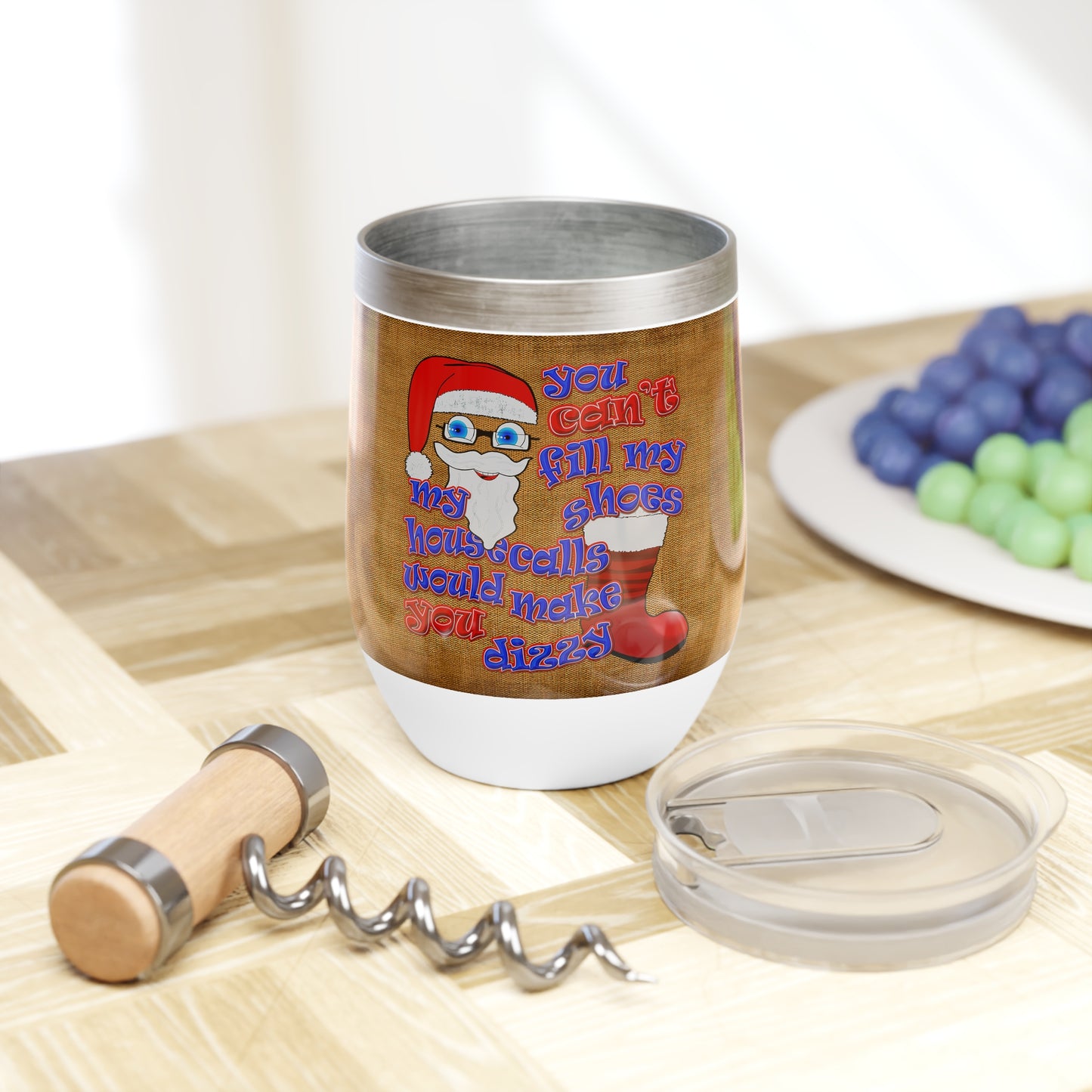 santa's shoes - Chill Wine Tumbler (brown papyrus)
